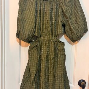 Moon River Olive Green Dress